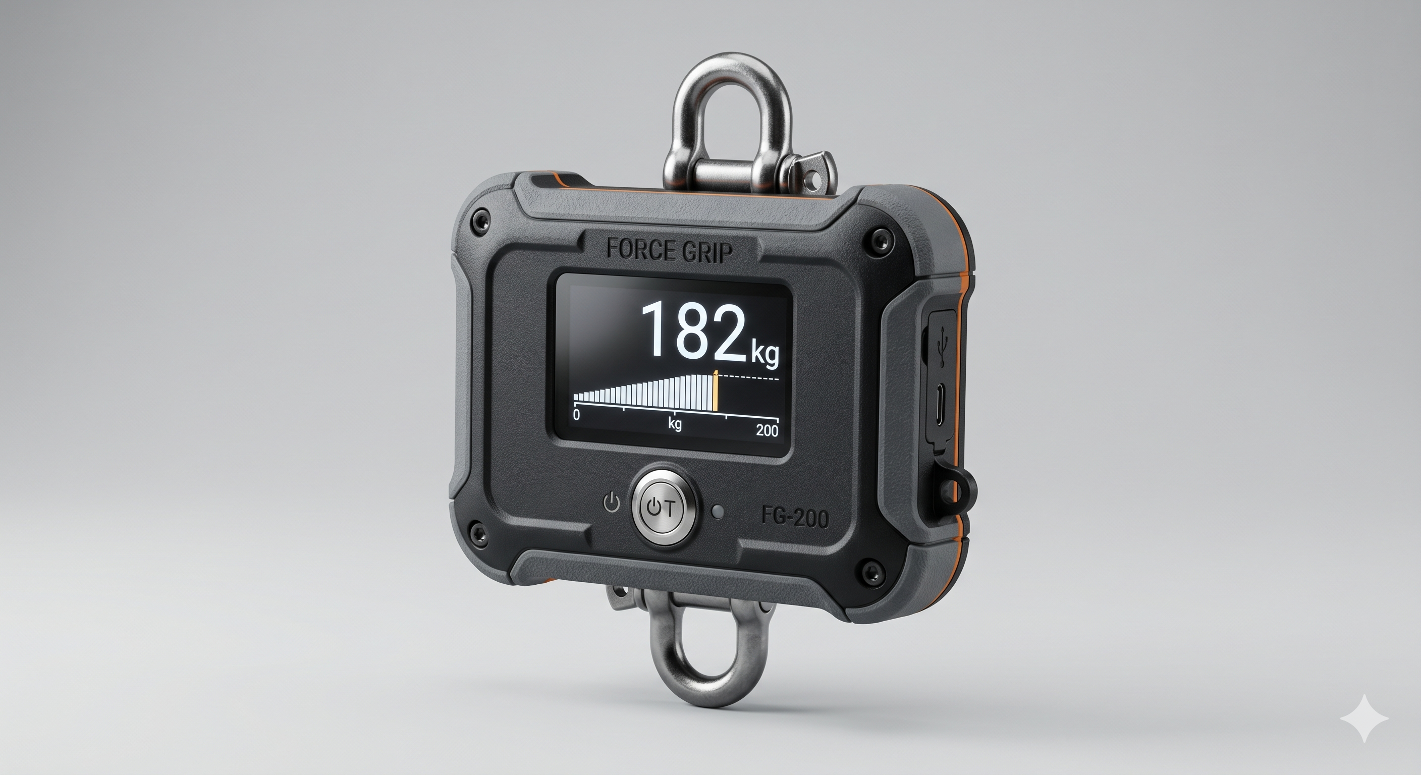 Apex strength meter displaying 182 kg of peak force